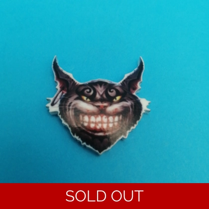 American McGee's Alice -Cheshire Cat head pin badge